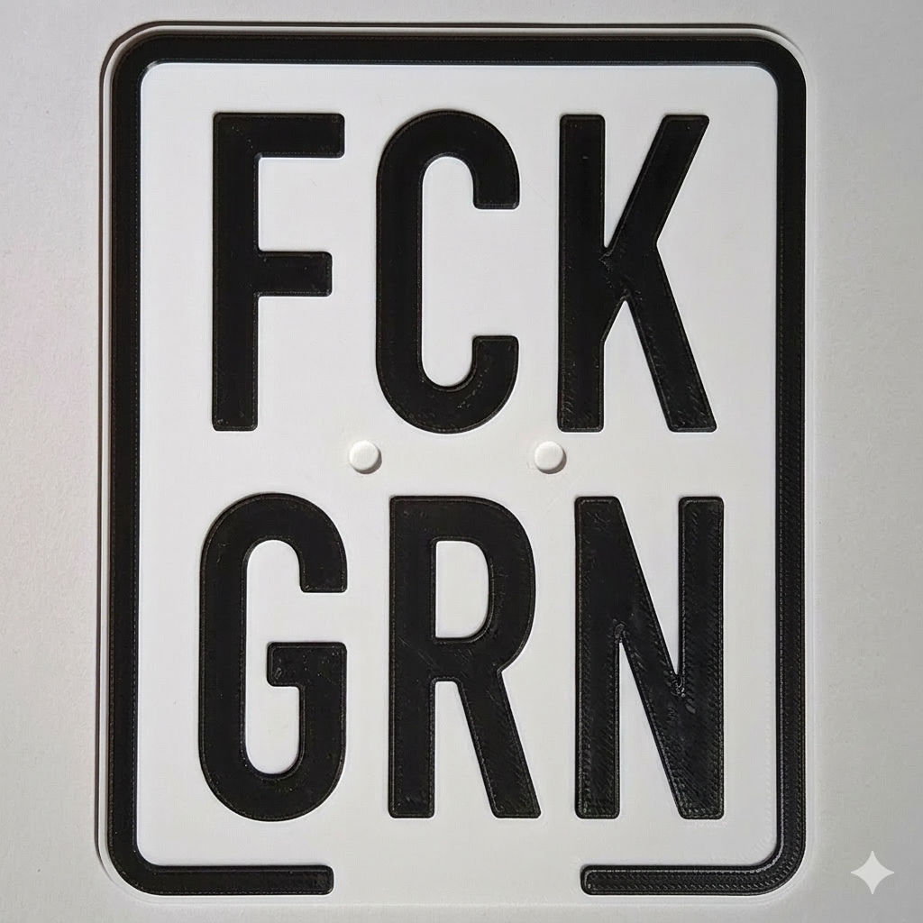 FCK GRN Kennzeichen show kennzeichen